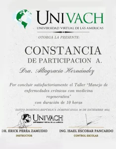Certificado - Rayo de salud